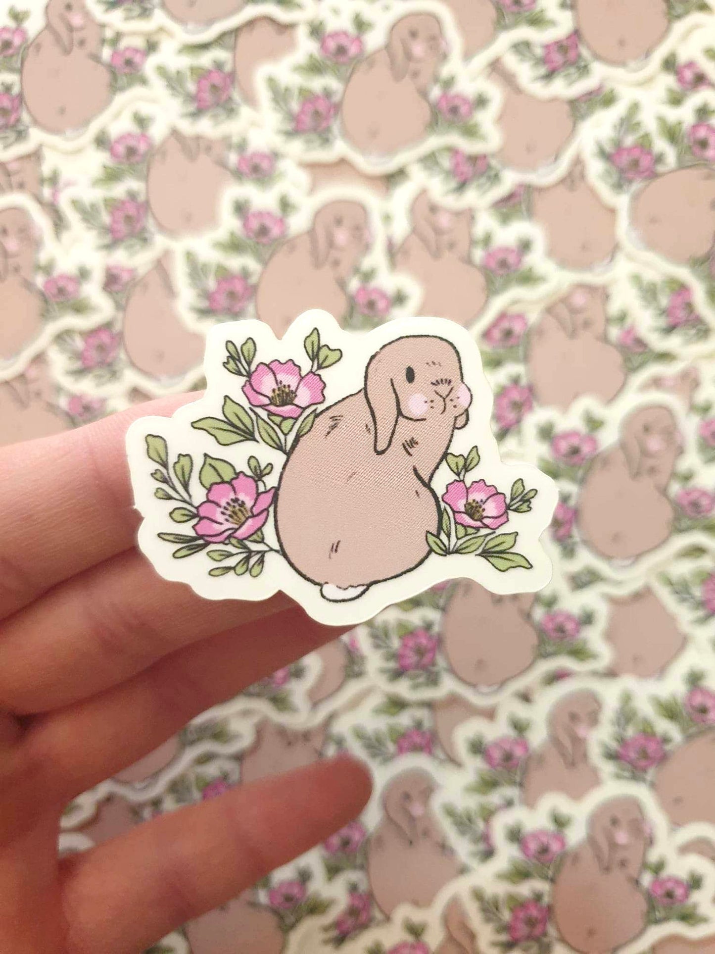 Bunny Sticker Flowers | Transparent Matte